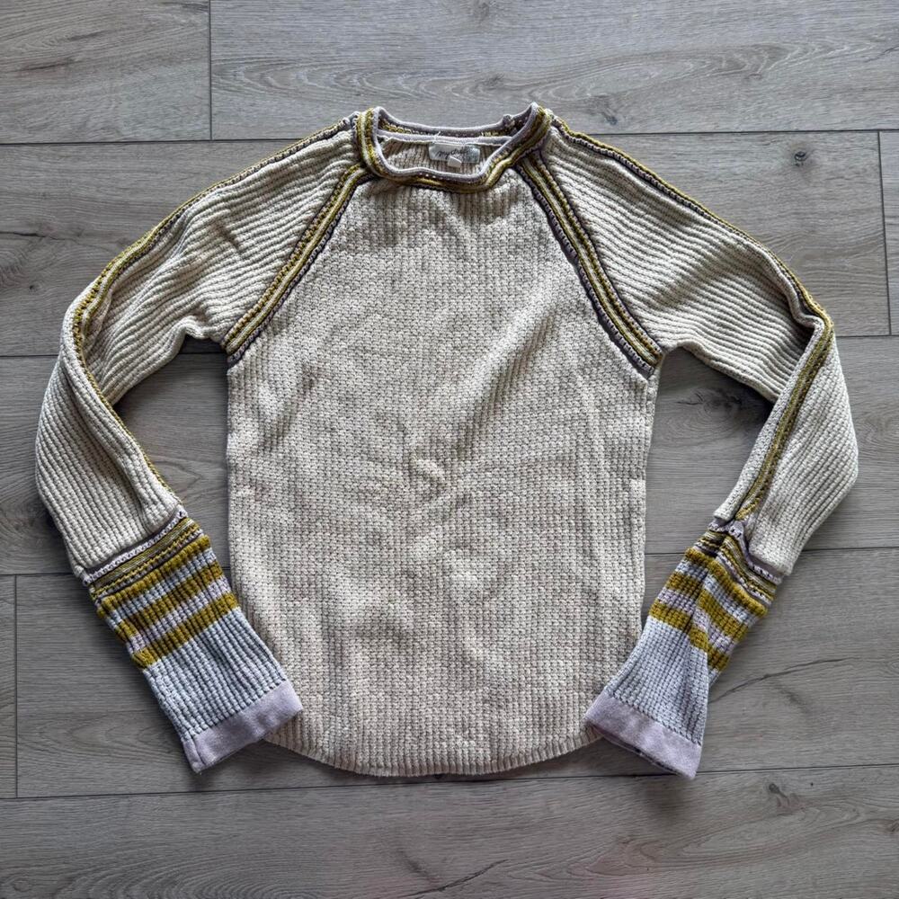 Mystree size small spring knit boho long sleeve top size small - Picture 2 of 6